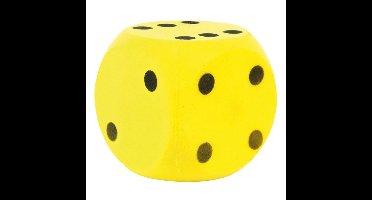 Dobbelsteen Soft Geel 16 cm