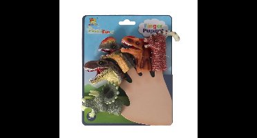 Vingerpoppen Dinos 5 Stuks