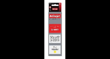 Activejet AC-G490Y inkt (vervanging voor Canon GI-490Y; Supreme; 70 ml; geel)