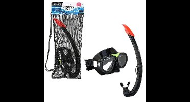 SportX Volwassenen Snorkelset 5 Sterren Zwart