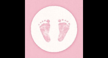 Servetten Baby Voetjes Meisje 25 cm 20 Stuks