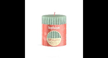 Bolsius Stompkaars Silhouette Jadegroen Met Print 8x6,8 cm