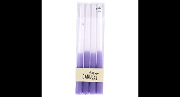 Dip Dye Kaars Wax Lila 30,5x2,2 cm 4 Stuks