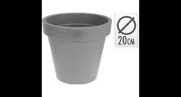 Ecken & Kanten Bloempot 20x18 cm Plastic/Grijs