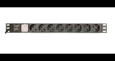Gembird EG-PDU-014-C14 energiedistributie 8 AC-uitgang(en) 1U Zwart