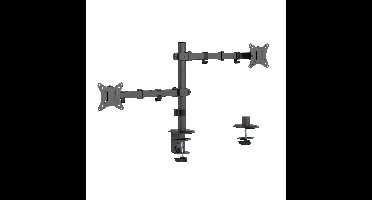 Gembird MA-D2-03 Verstelbare bureaugemonteerde dubbele monitorarm, 17”-32”, zwart