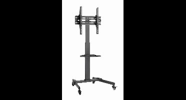Gembird TVS-55T-01 TV-vloerstandaard met zwenkwielen (kantelbaar), 32" - 55", zwart