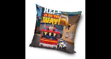 Brandweerman Sam kussen Help is on the way 40 x 40 cm
