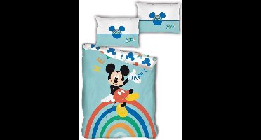 Disney Mickey Mouse Dekbedovertrek Happy - 140 x 200 cm - Polyester