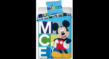 Disney Mickey Mouse Dekbedovertrek Blocks - 140 x 200 cm - Polyester