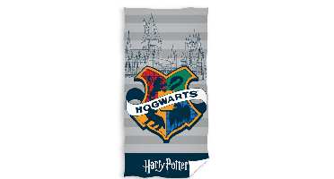 Harry Potter strandlaken 70 x 140 cm - Hogwarts grijs