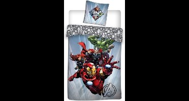 Marvel Avengers Dekbedovertrek De Hulk, Black Widow, Iron Man en Thor - 140 x 200 cm - Polyester