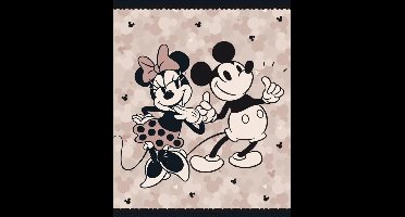 Mickey en Minnie Mouse fleece plaid 130 x 160 cm - polyester