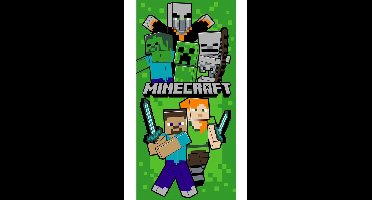 Minecraft groen strandlaken 70 x 140 cm