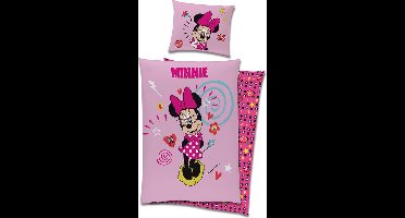 Minnie Mouse Dekbedovertrek - Pretty Pink - 140x200 cm