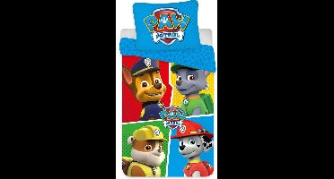 PAW Patrol Dekbedovertrek Squares 140 x 200 cm - 70 x 90 cm - Polyester