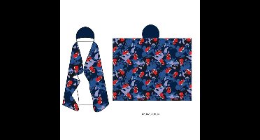 Spiderman fleece plaid met capuchon 120 x 150 cm - polyester
