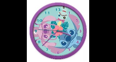 Stitch en angel wandklok 25 cm