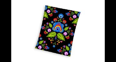 Sweet Home Flowers Fleece plaid 150 x 200 cm