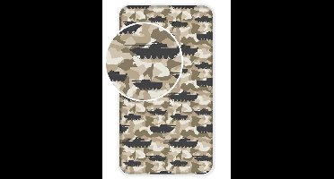 Tank Hoeslaken Camouflage - Eenpersoons - 90 x 200 cm - Katoen
