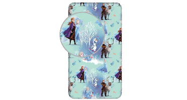 Frozen Hoeslaken Eenpersoons - 90 x 200 cm - Katoen