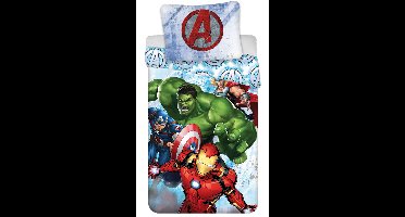 Marvel Avengers Dekbedovertrek Heroes - 140 x 200 cm - 70 x 90 cm