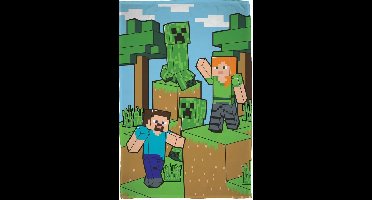 Minecraft fleece plaid blocks - 100 x 150 cm
