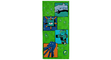 Minecraft meerkleurig strandlaken 70 x 140 cm
