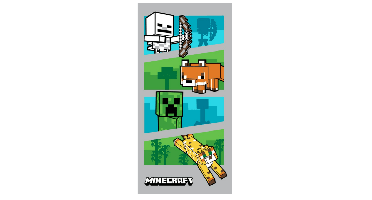 Minecraft strandlaken meerkleurig 70x 140cm