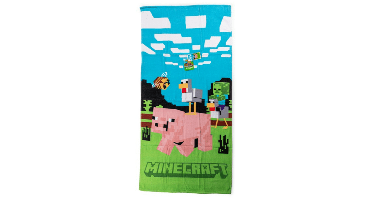 Minecraft strandlaken meerkleurig 70x140 cm