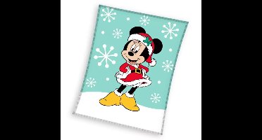 Minnie Mouse fleece deken kerst 130 x 160 cm - polyester