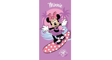 Minnie Mouse strandlaken Surfing 70 x 140 cm paars