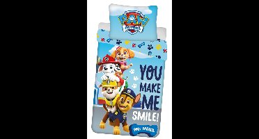 PAW Patrol Dekbedovertrek You Make me Smile Glow in the Dark - Eenpersoons - 140 x 200 cm - Multi