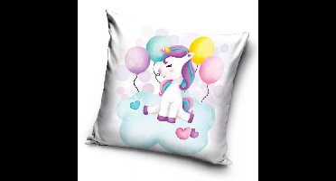 Unicorn kussen Balloons 40 x 40 cm