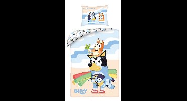 Bluey en Bingo Dekbedovertrek Beach 140 x 200 cm - katoen