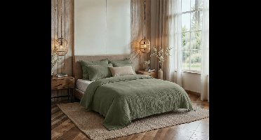 Dreamhouse Mousseline Mossy Groen 200 x 200/220 cm