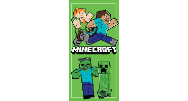 Minecraft handdoek Running 70 x 140 cm - polyester
