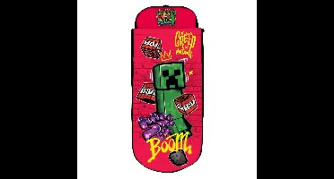 Minecraft slaapzak met opblaasbed Boom 62 x 150 x 20 cm - polyester