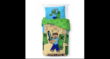 Minecraft Dekbedovertrek sand castle - 140 x 200 cm - katoen