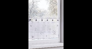 Valletje met geborduurde sneeuwvlokken