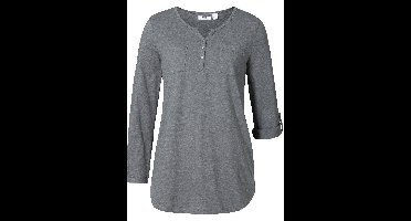 Katoenen Henley shirt met knoopsluiting
