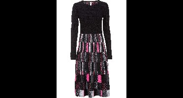 Wijd uitlopende, gebreide jacquard jurk