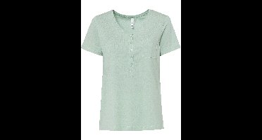 T-shirt met knoopsluiting