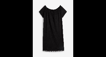 Jersey jurk met carmenhals