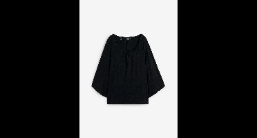 Shirt van viscose met vleermuismouwen