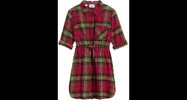 Flanellen meisjes blousejurk