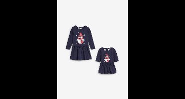 Jersey meisjes jurk en poppenjurk van biologisch katoen (2-dlg. set)