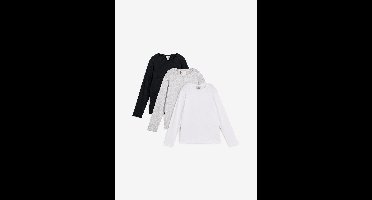 Longsleeve (set van 3) met biologisch katoen