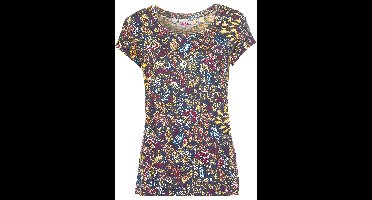 Katoenen shirt met print, korte mouw