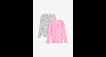 Geribd shirt met biologisch katoen (set van 2)